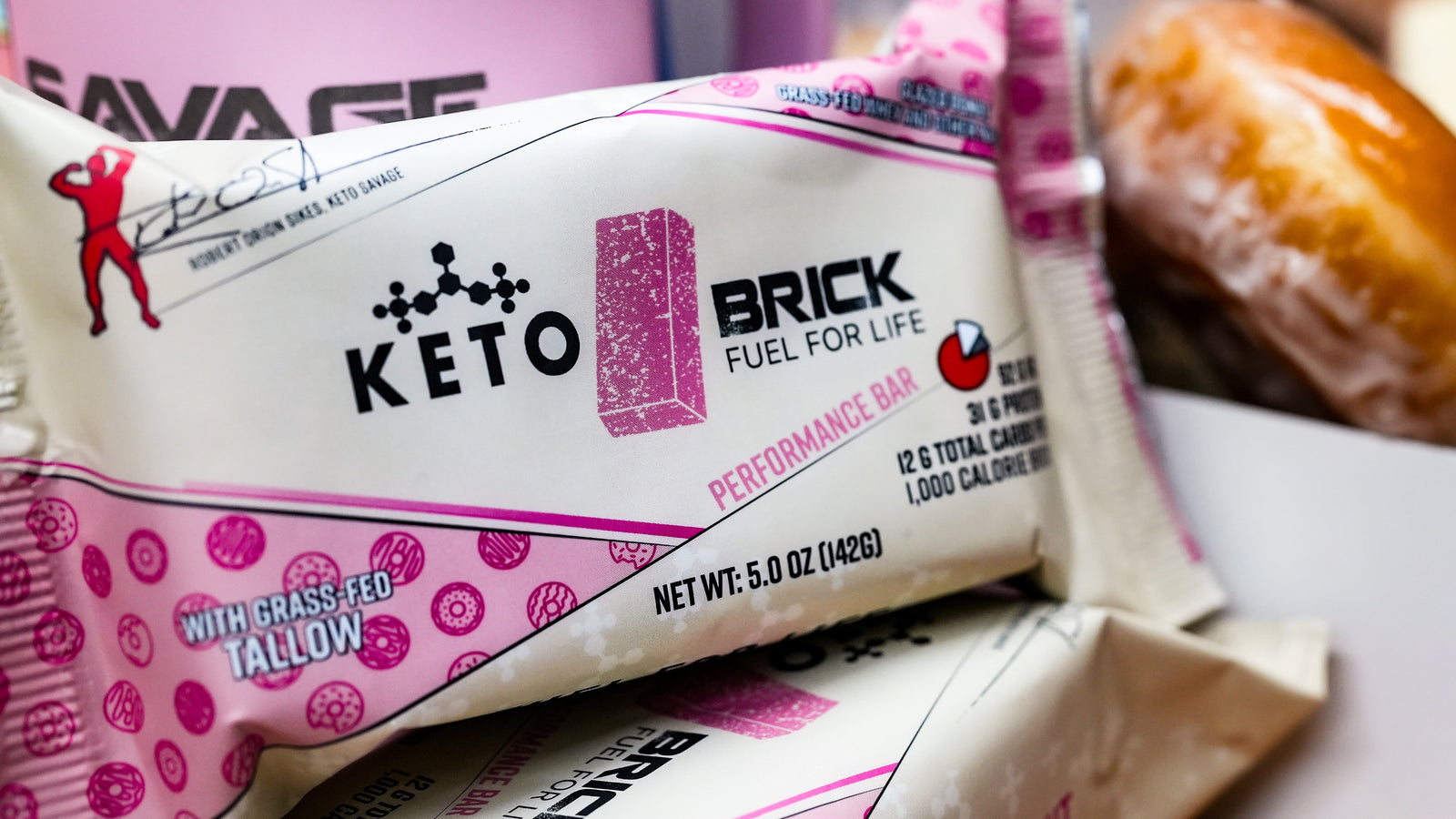 Glazed Donut Keto Brick