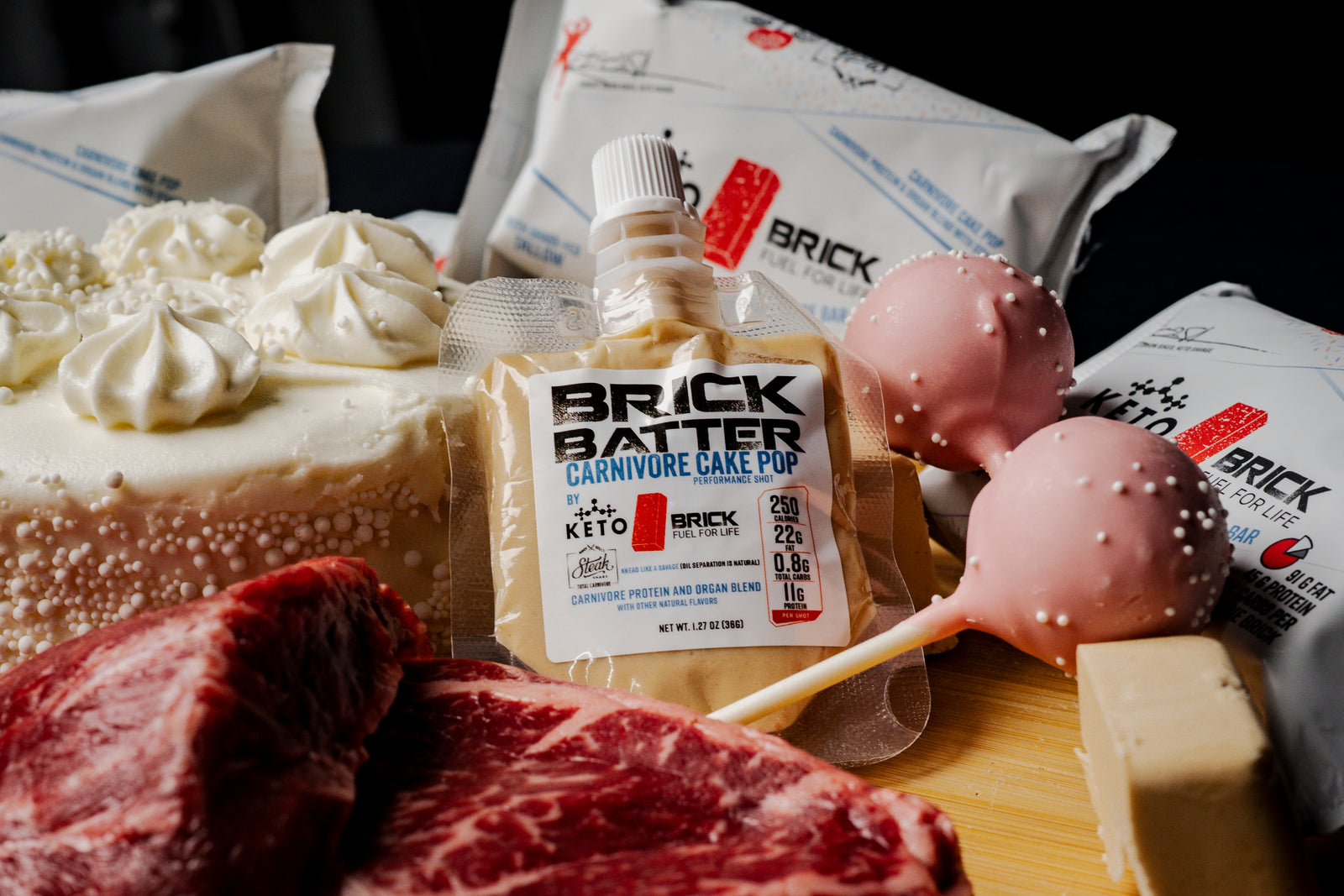 Carnivore Cake Pop Keto Brick BATTER