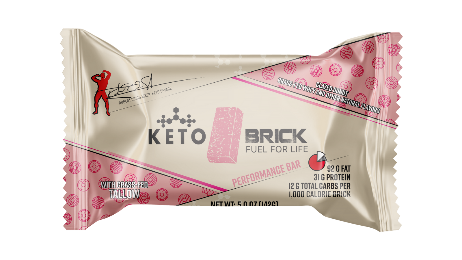 Glazed Donut Keto Brick