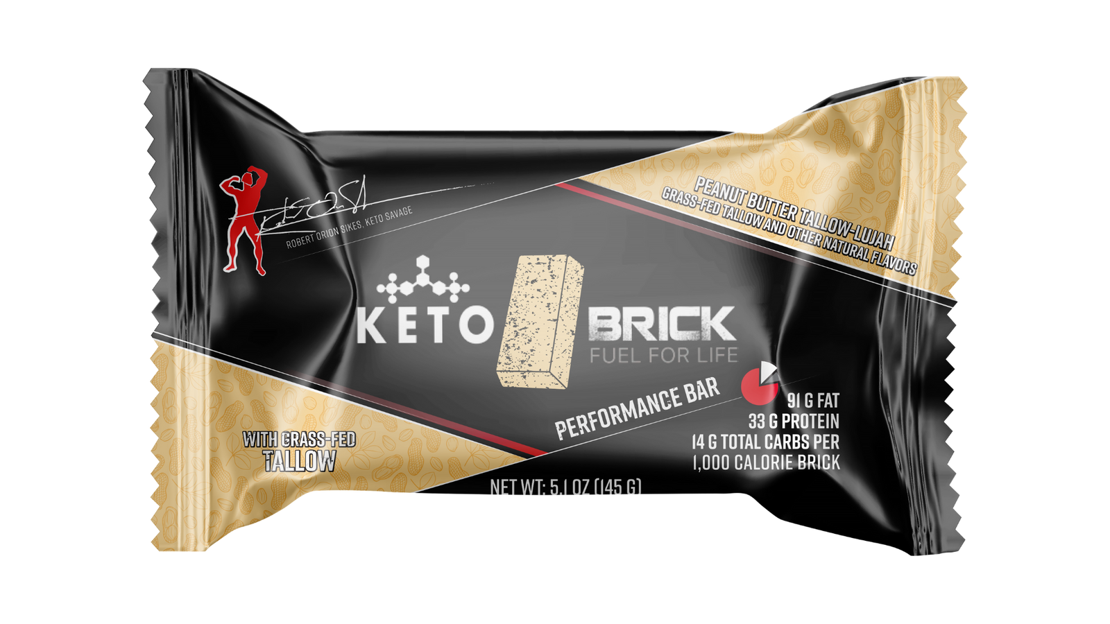 Peanut Butter Tallow-Lujah Keto Brick