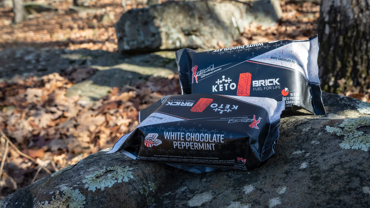 White Chocolate Peppermint Keto Brick