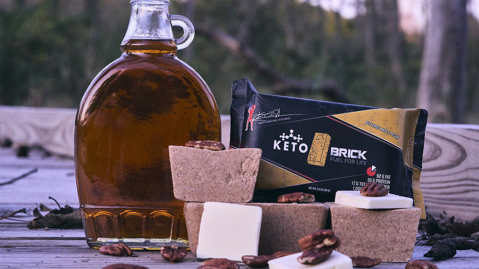 Buttered Maple Pecan Keto Brick