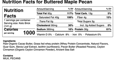 Buttered Maple Pecan Keto Brick