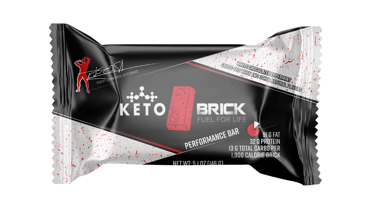 White Chocolate Peppermint Keto Brick