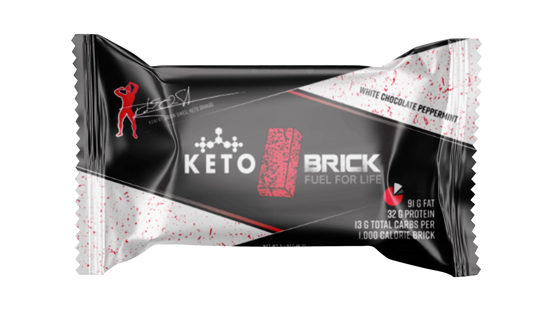 Keto Brick White Chocolate Peppermint