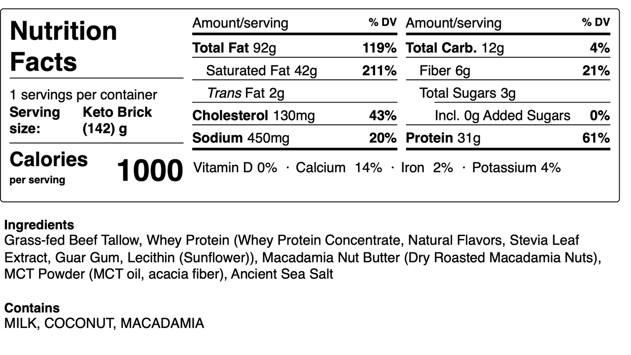 Glazed Donut Keto Brick